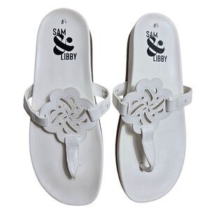 Sam & Libby White Thong Sandals